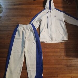 Jordan White And Blue Track Suit